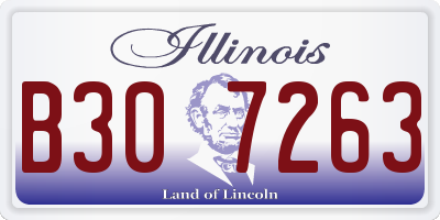 IL license plate B307263