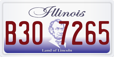 IL license plate B307265