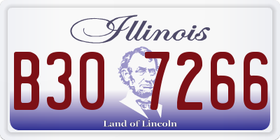 IL license plate B307266