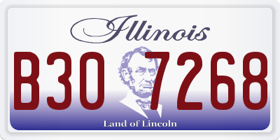IL license plate B307268