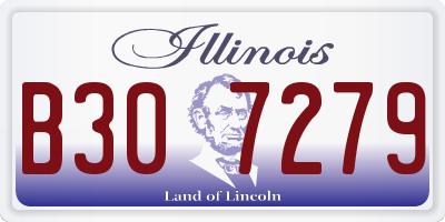 IL license plate B307279
