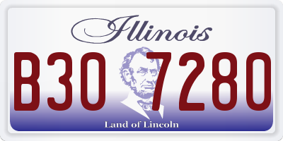 IL license plate B307280