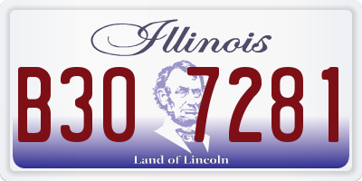 IL license plate B307281
