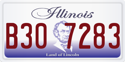 IL license plate B307283