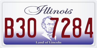 IL license plate B307284