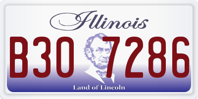 IL license plate B307286