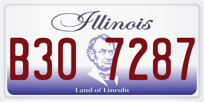 IL license plate B307287