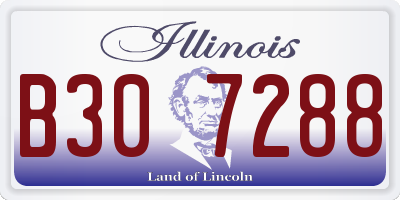 IL license plate B307288
