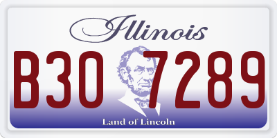 IL license plate B307289