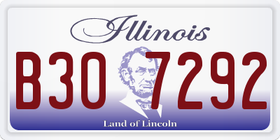 IL license plate B307292