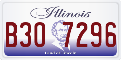 IL license plate B307296