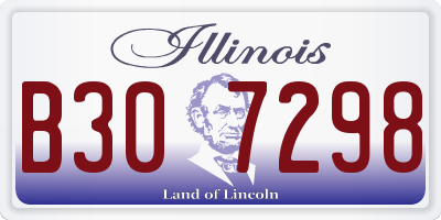 IL license plate B307298