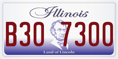 IL license plate B307300