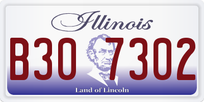 IL license plate B307302