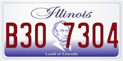 IL license plate B307304