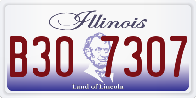 IL license plate B307307