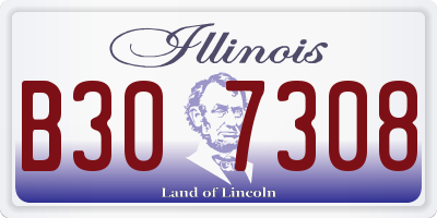 IL license plate B307308