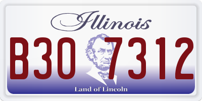 IL license plate B307312