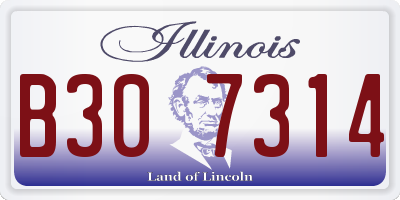 IL license plate B307314