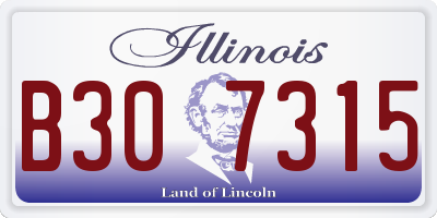 IL license plate B307315