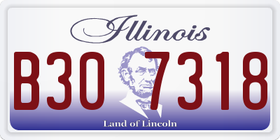 IL license plate B307318