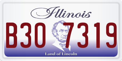 IL license plate B307319