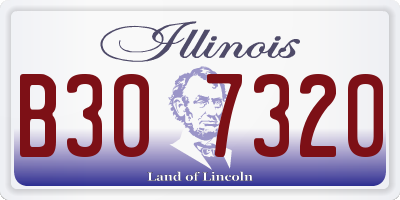 IL license plate B307320
