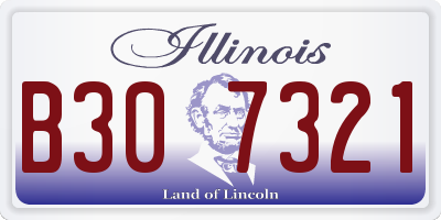 IL license plate B307321