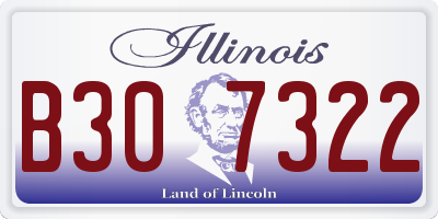IL license plate B307322