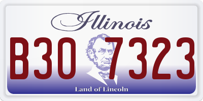 IL license plate B307323