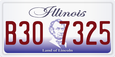 IL license plate B307325