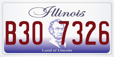 IL license plate B307326