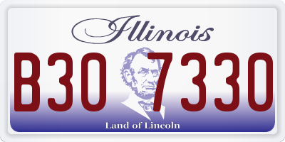 IL license plate B307330