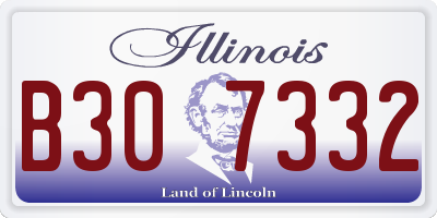 IL license plate B307332