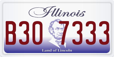IL license plate B307333
