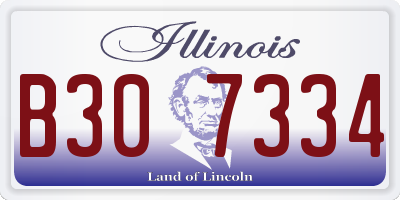 IL license plate B307334