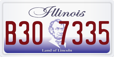 IL license plate B307335