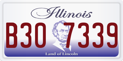 IL license plate B307339