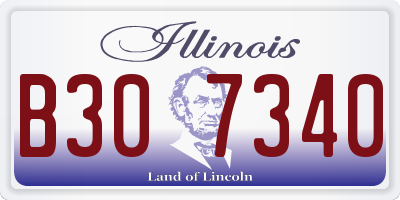 IL license plate B307340