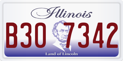 IL license plate B307342