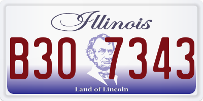 IL license plate B307343