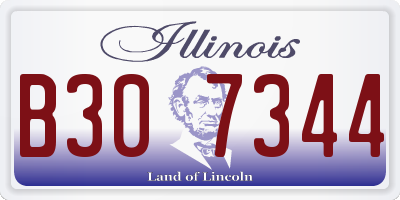 IL license plate B307344