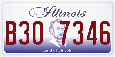 IL license plate B307346