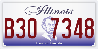 IL license plate B307348