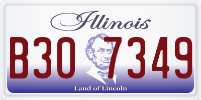 IL license plate B307349