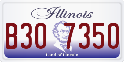 IL license plate B307350