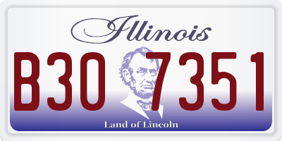 IL license plate B307351