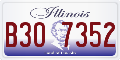 IL license plate B307352