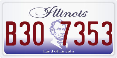 IL license plate B307353
