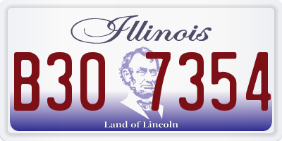 IL license plate B307354